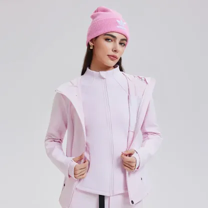 3-in-1 High Quality Thickened Warm Set Knitted Underpants Velvet Vest and Duck Down Jacket Set for Women Outdoor