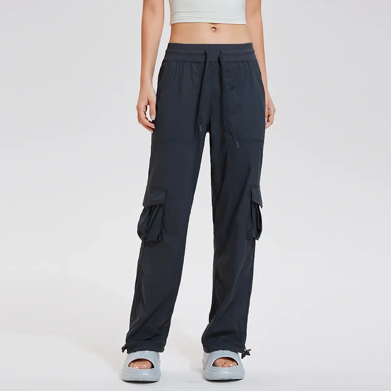 Streetwear Pants Multi-Pocket Straight-Leg Cargo Pants High Street Workwear Style Overalls Loose Casual Women's Pants