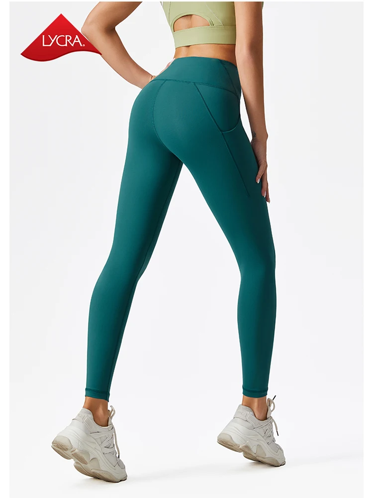 High Waisted Yoga Leggings Scrunch Butt Lifting Yoga Pants for Women With Pockets Workout Fitness Gym Wear