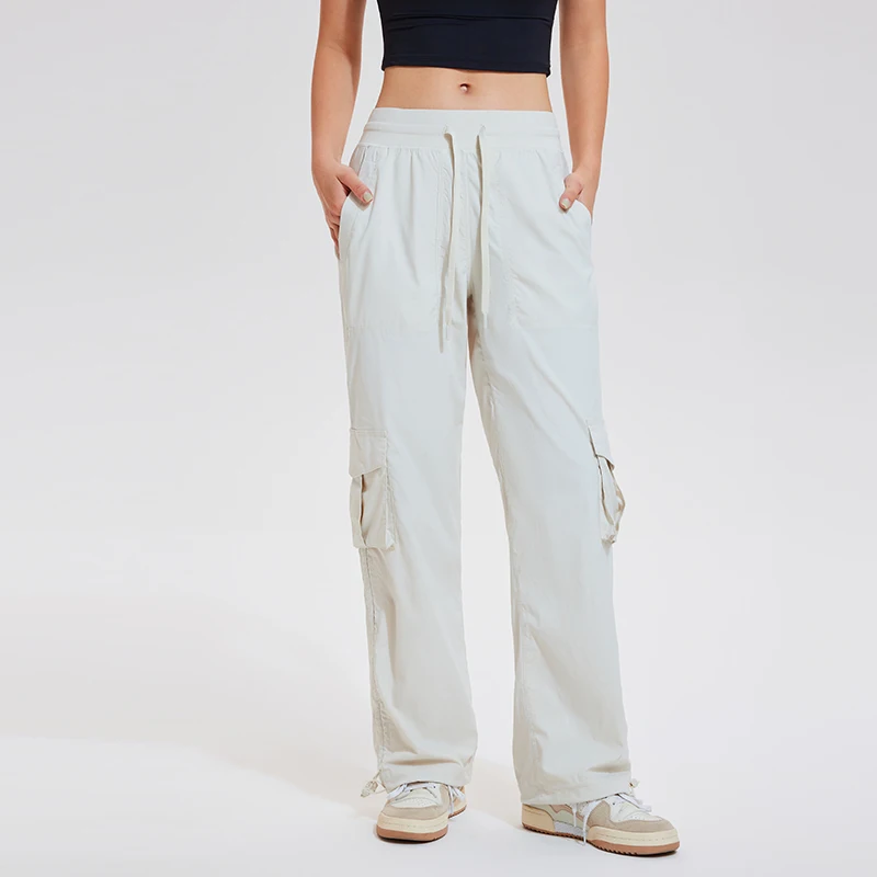 Streetwear Pants Multi-Pocket Straight-Leg Cargo Pants High Street Workwear Style Overalls Loose Casual Women's Pants