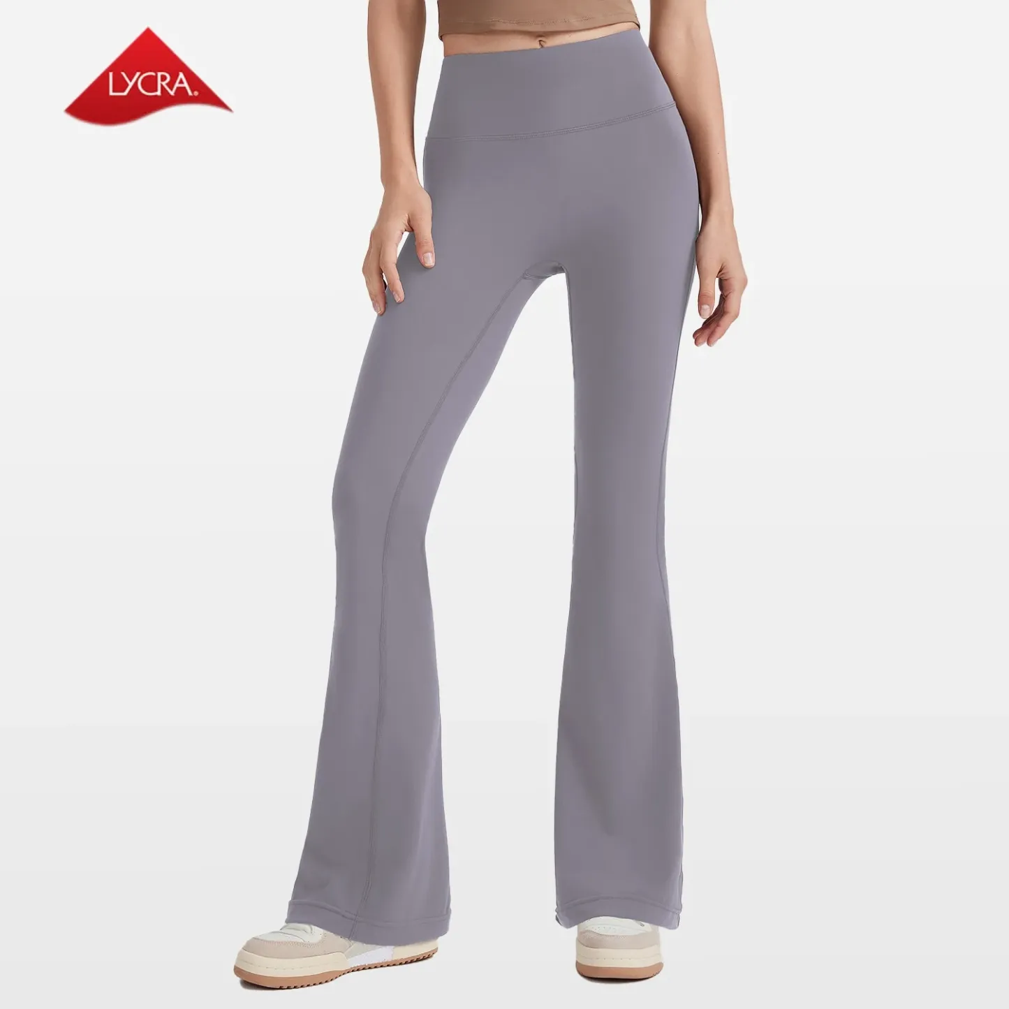  Big Size Flared Women's Leggings Nude Feel Elastic High Waist Soft Fabric Peach Hips Quick Dry Gym Sports Yoga Leggings