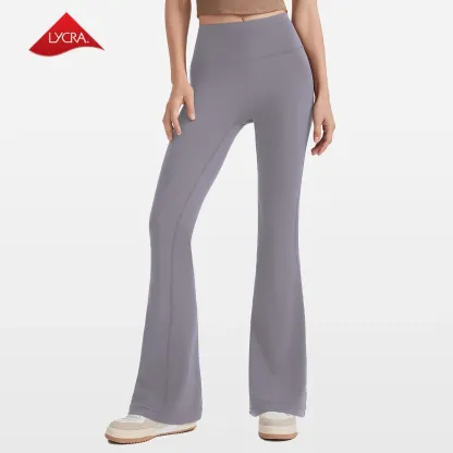  Big Size Flared Women's Leggings Nude Feel Elastic High Waist Soft Fabric Peach Hips Quick Dry Gym Sports Yoga Leggings