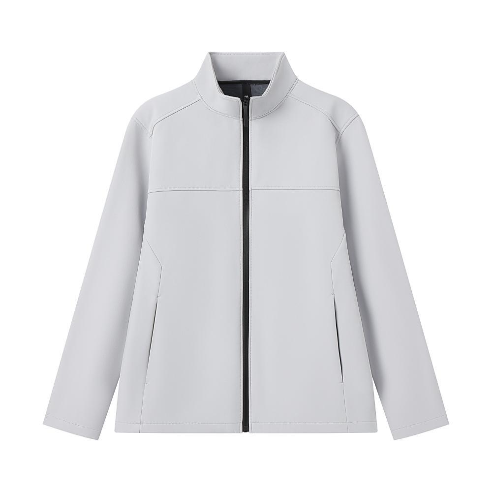 Mock-neck softshell fleece jacket