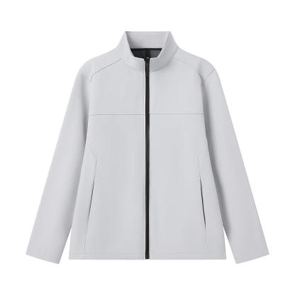 Mock-neck softshell fleece jacket