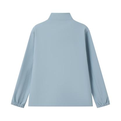 Mock-neck softshell fleece jacket