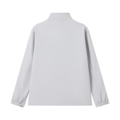 Mock-neck softshell fleece jacket