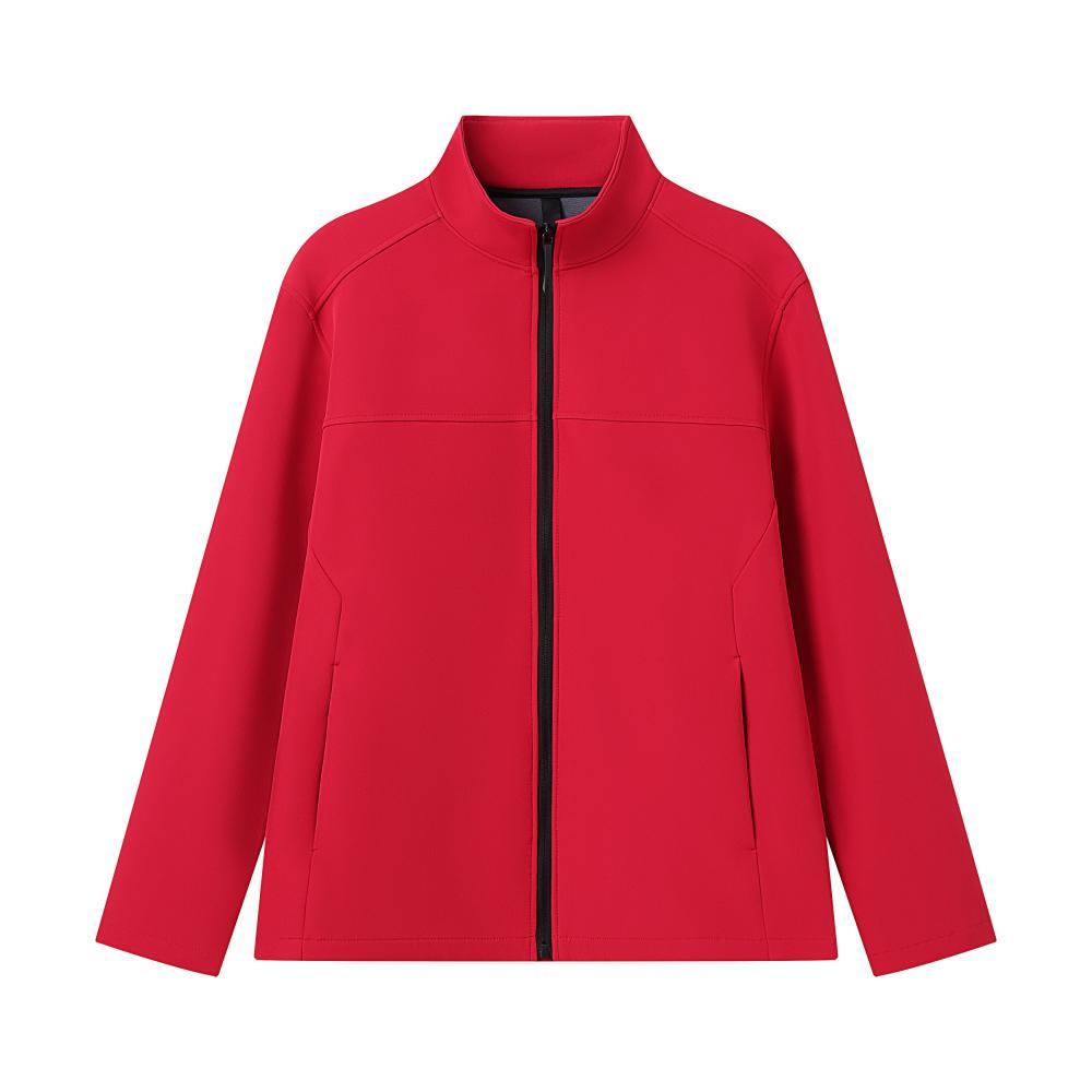 Mock-neck softshell fleece jacket