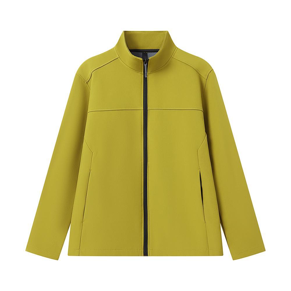 Mock-neck softshell fleece jacket