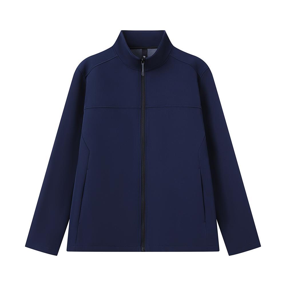 Mock-neck softshell fleece jacket