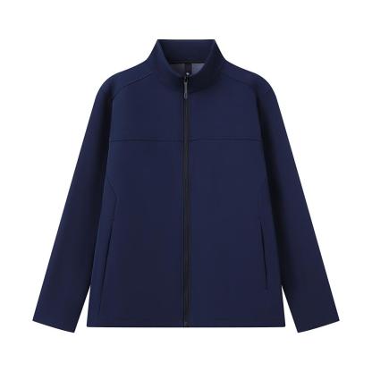 Mock-neck softshell fleece jacket