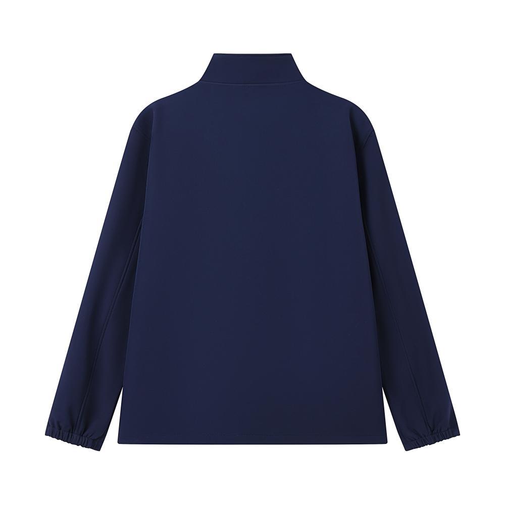 Mock-neck softshell fleece jacket