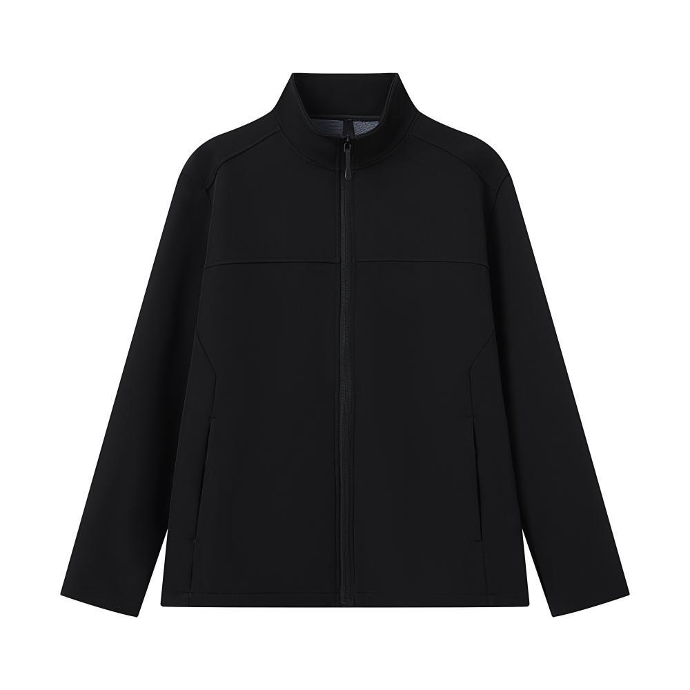 Mock-neck softshell fleece jacket