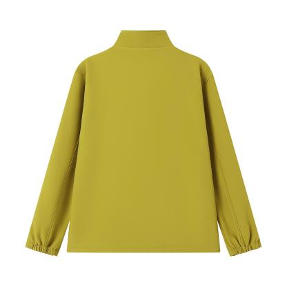 Mock-neck softshell fleece jacket