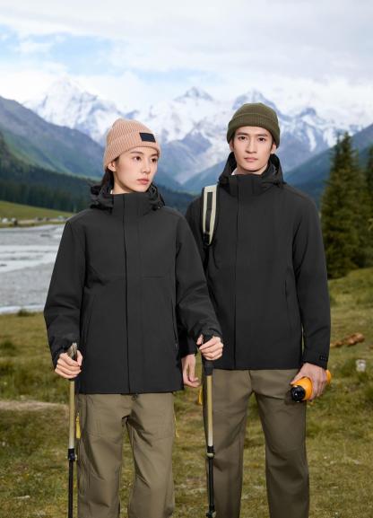 Three-in-one detachable fleece lining jacket