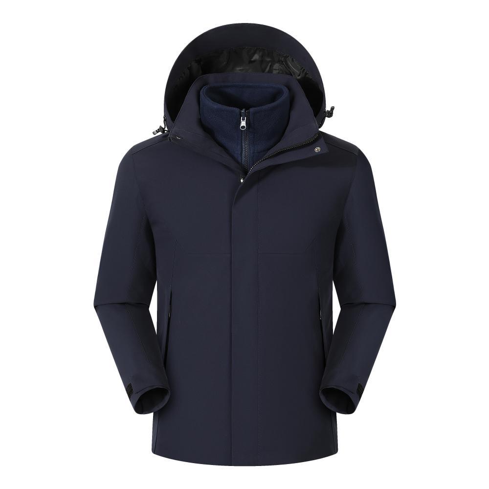 Three-in-one detachable fleece lining jacket