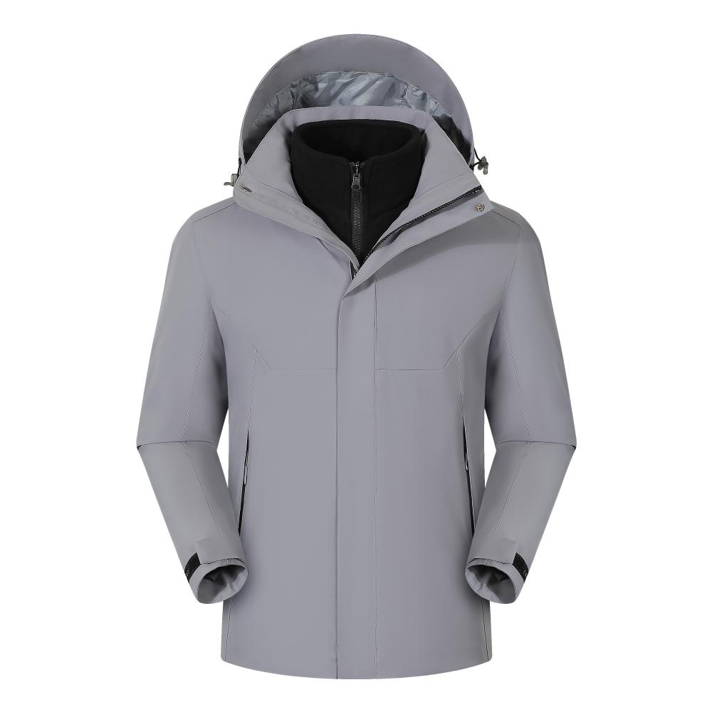 Three-in-one detachable fleece lining jacket