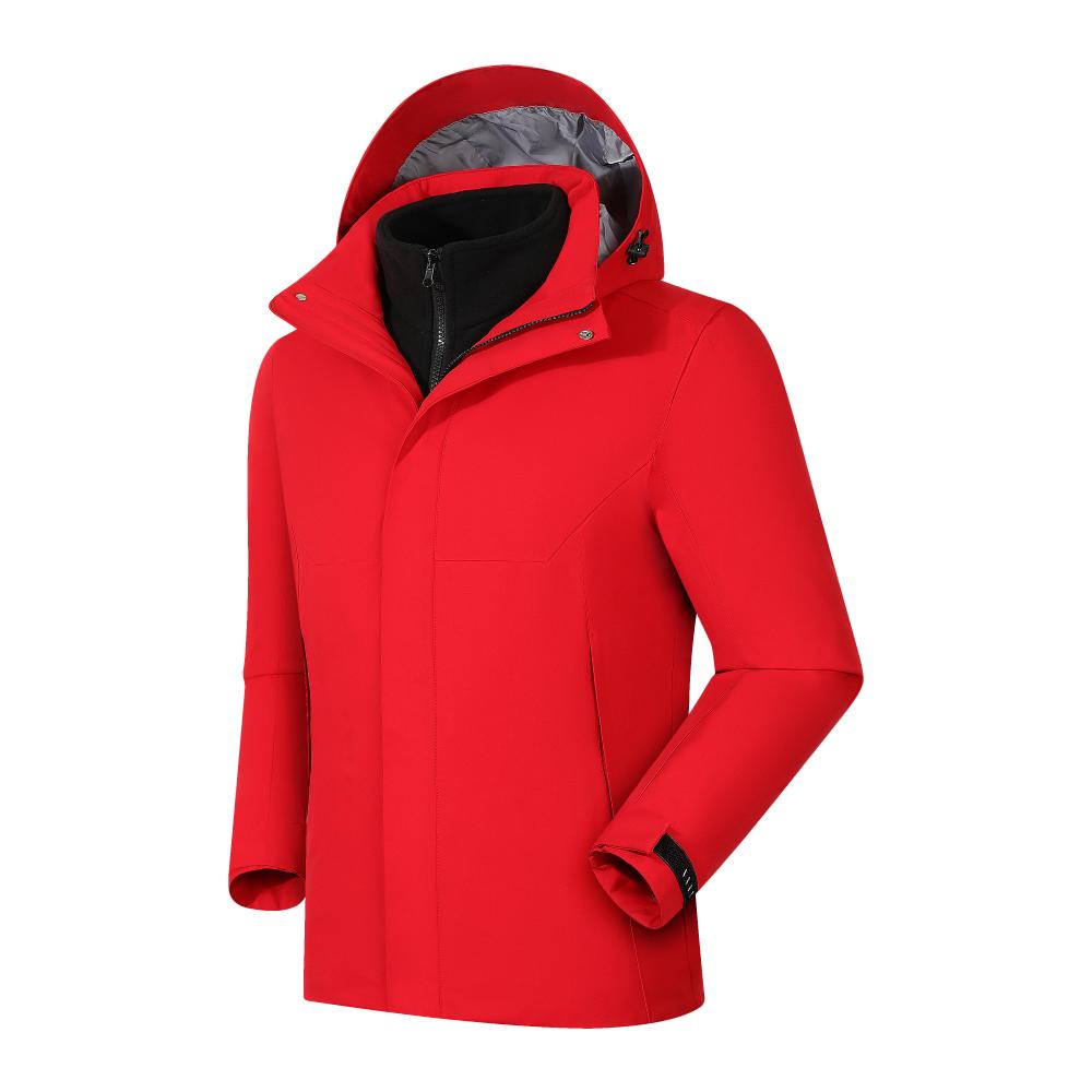 Three-in-one detachable fleece lining jacket
