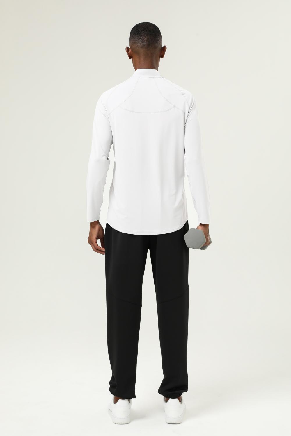 Half-open chest long-sleeved T-shirt 16849