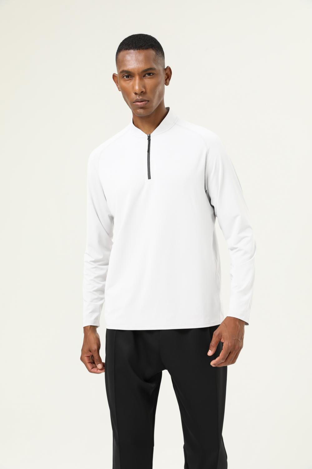 Half-open chest long-sleeved T-shirt 16849