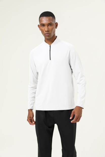 Half-open chest long-sleeved T-shirt 16849
