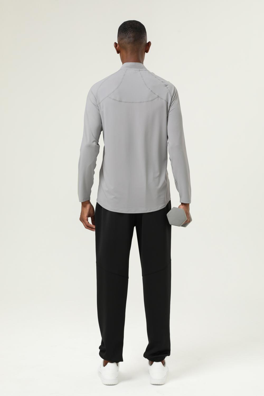 Half-open chest long-sleeved T-shirt 16849