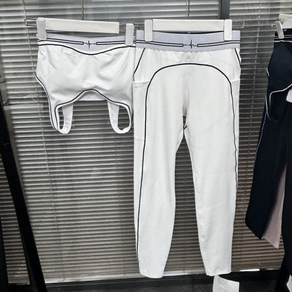 Fitness Yoga Wear Set High Elastic Quick Dry Workout Clothing Running Sports Gym Contrast Color Set for Women-TCK50756