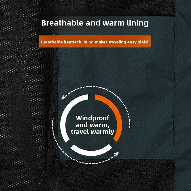 Breathable Water-Resistant Commuter Jacket Lightweight Windproof Coat Outdoor Commuter Dual-Use Functional Top