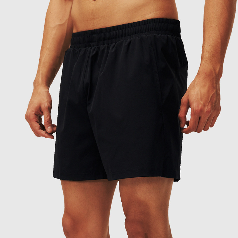 Men's Quick-Dry Running Shorts Summer Breathable Ice Silk Bare Feel Fitness Back Waist Zipper Pocket Sports Shorts