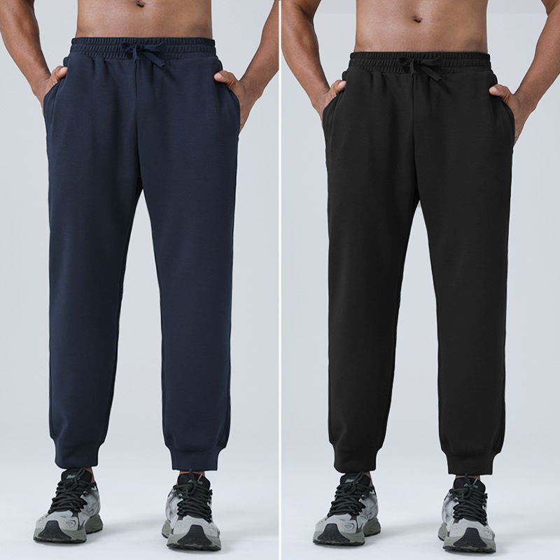 Autumn and Winter New Leisure Tappered Sweatpants Cotton Knit Breathable Fabric Basketball Fitness Loose Track Pants