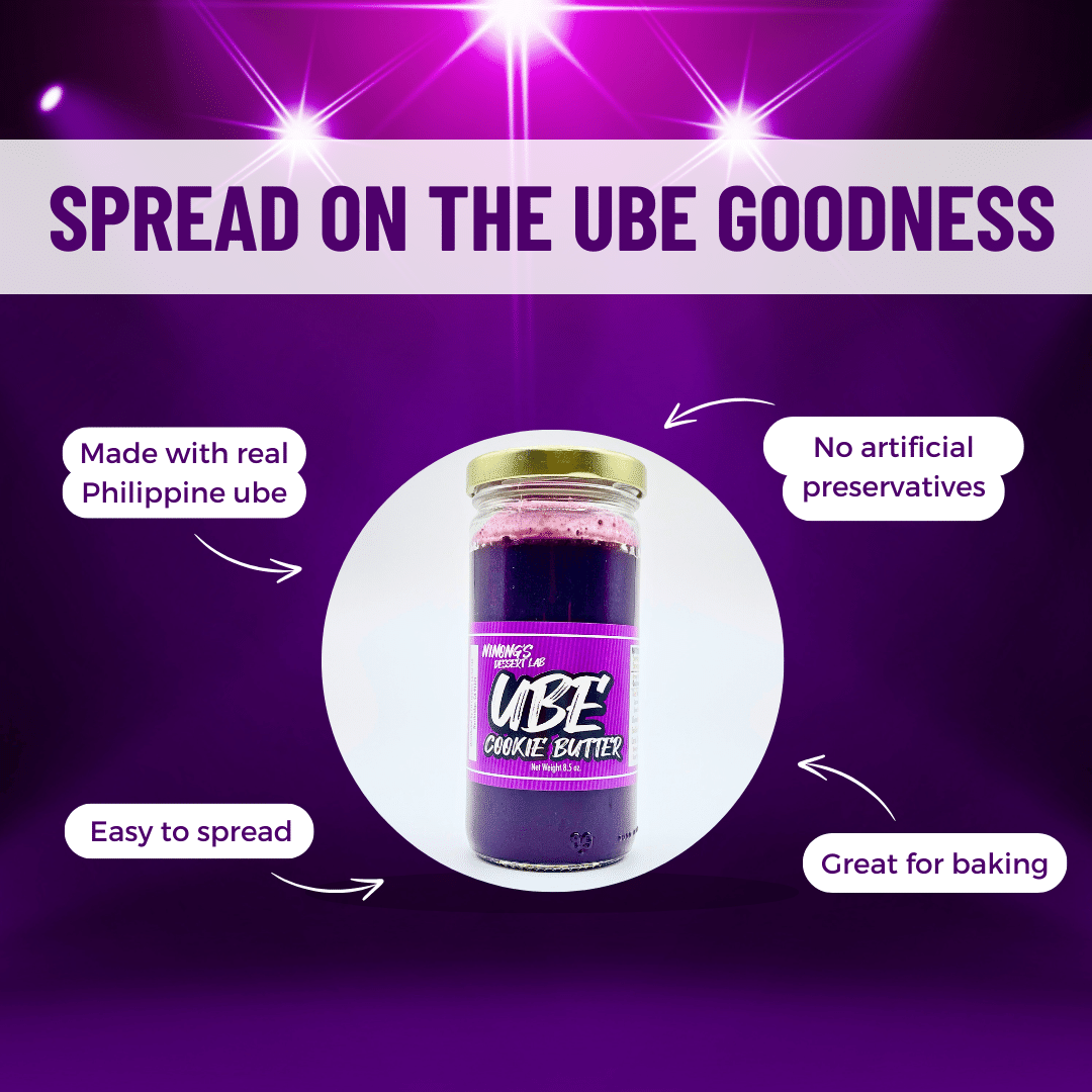 Spread the ube goodness! Made with real ube from the Philippines, no artificial preservatives, easy to spread, and great for baking