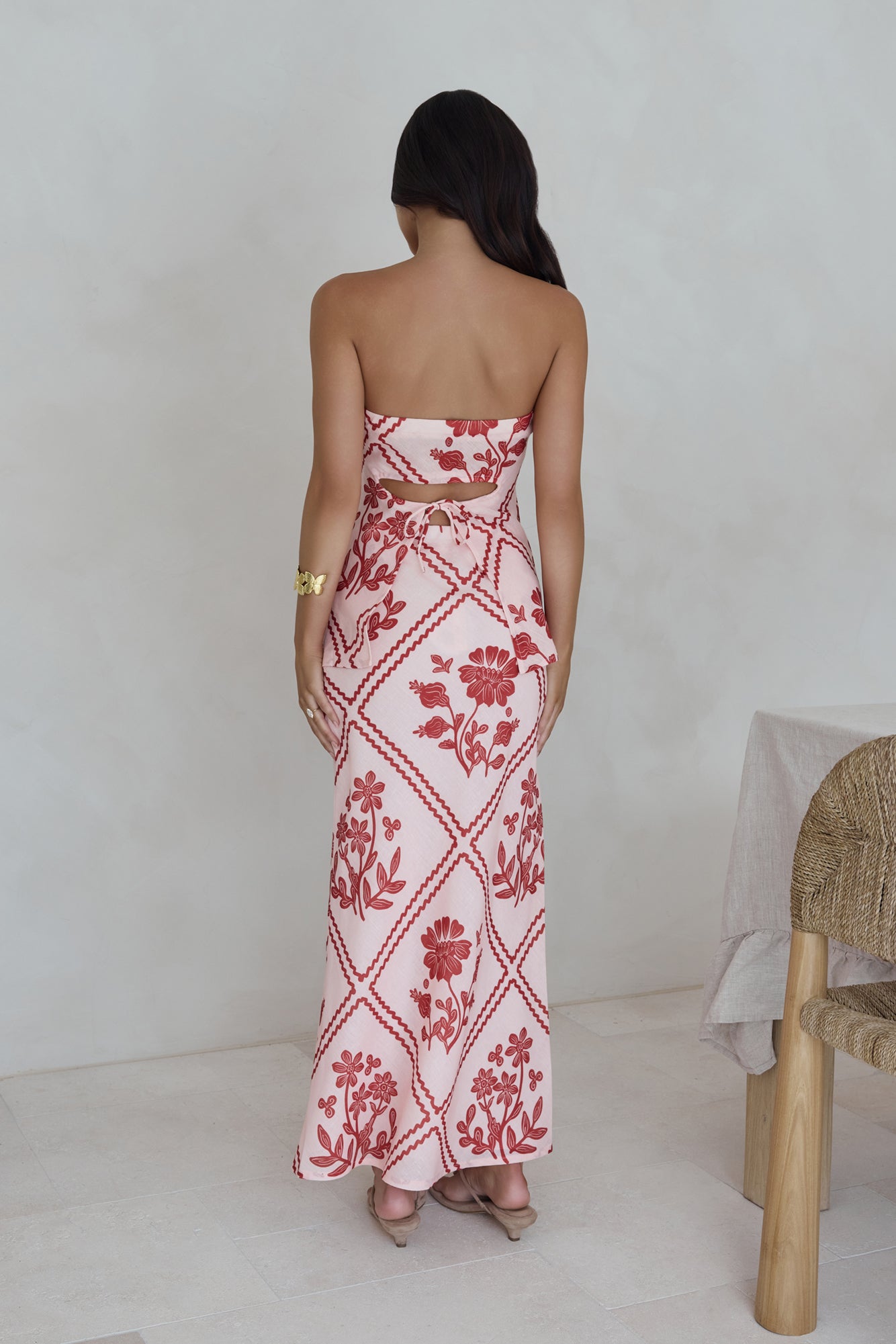 Minimale Longline Strapless Top Red-Roy Dress