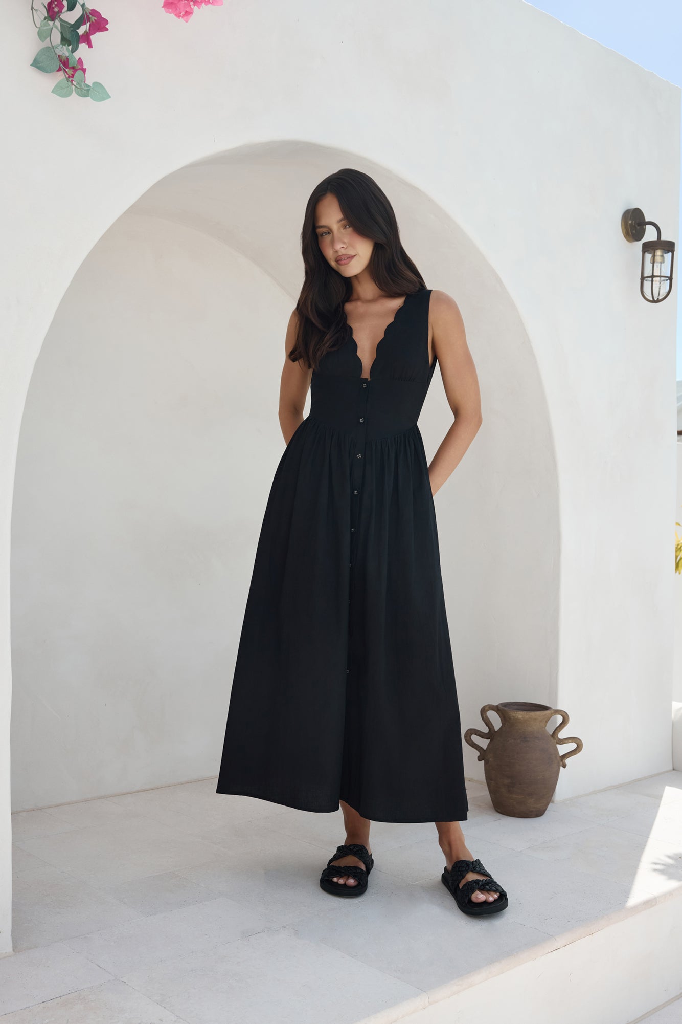 Chasing Daylight Maxi Dress Black-Roy Dress