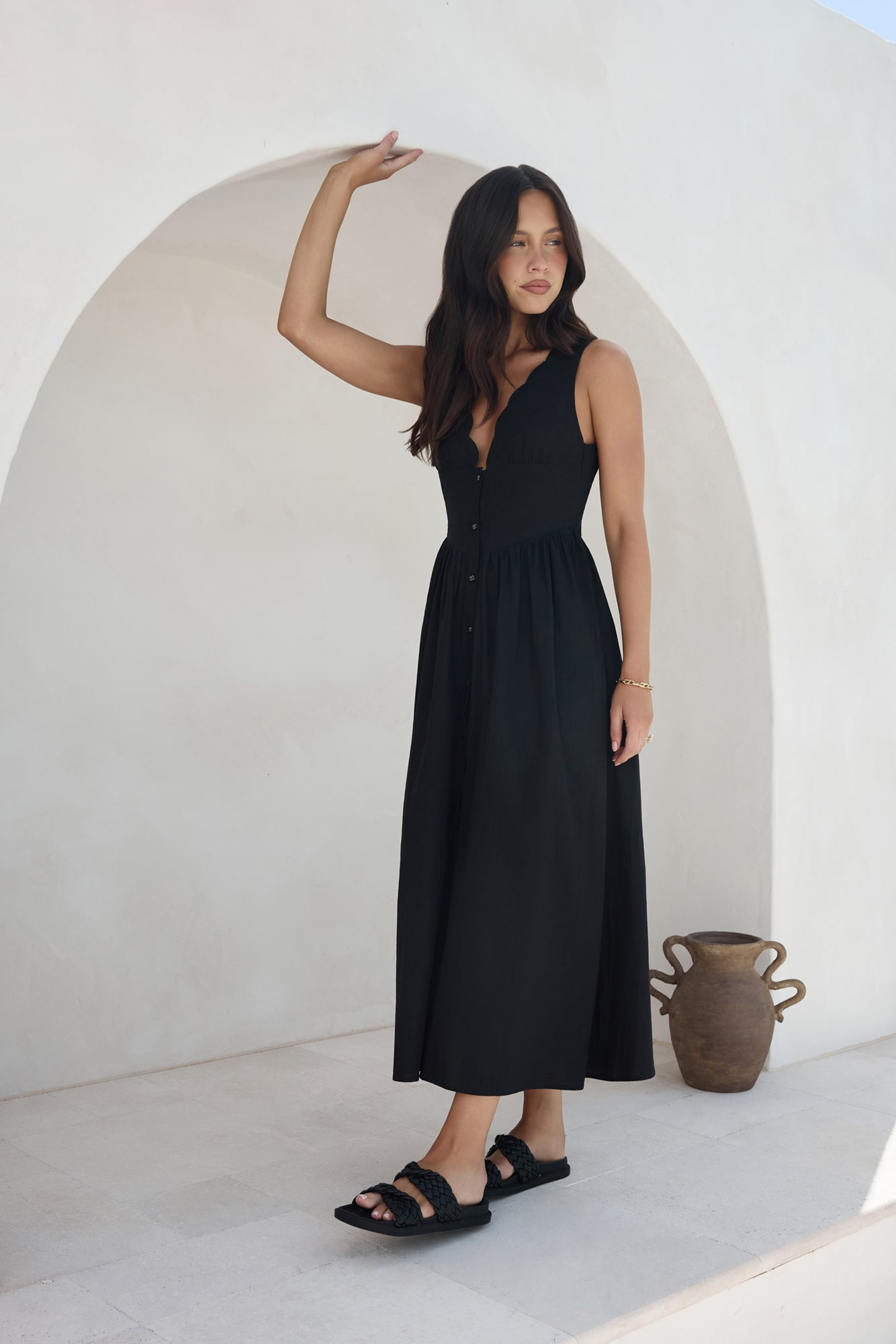 Chasing Daylight Maxi Dress Black-Roy Dress