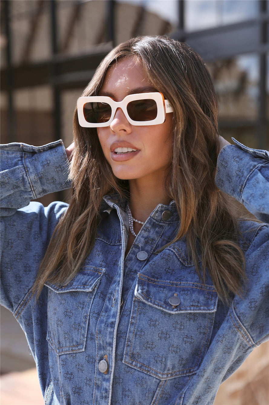 BANBÉ The Jones Sunglasses Ivory Maple Tort Cocoa-Roy Dress