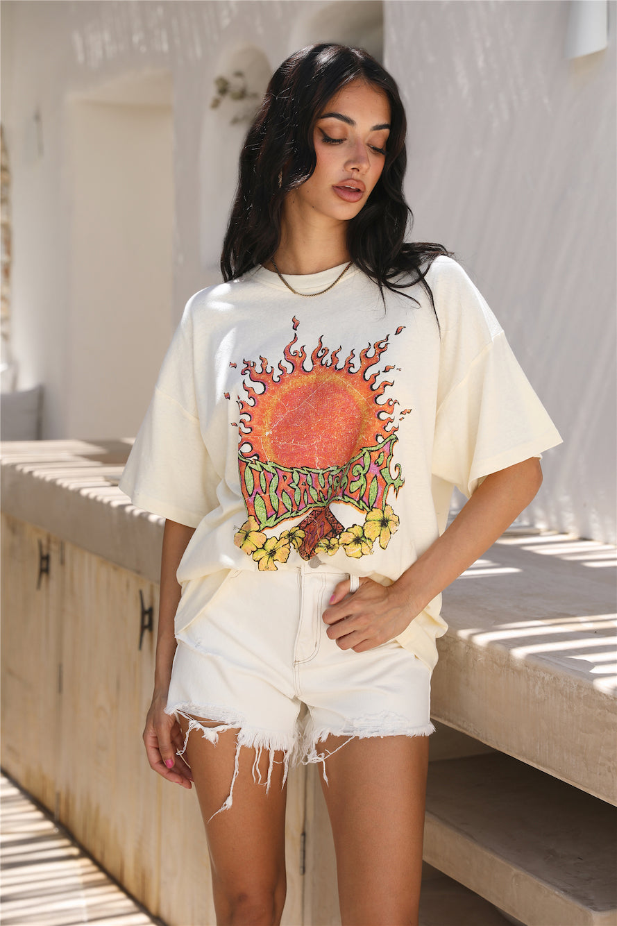 ABRAND A Venice Shorts White Fade Rip-Roy Dress