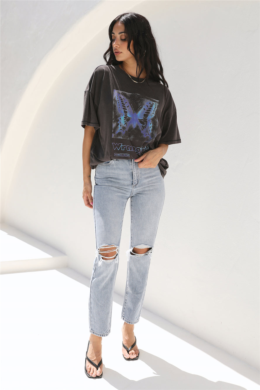 ABRAND A '94 High Slim Jeans Distressed Vintage Blue-Roy Dress