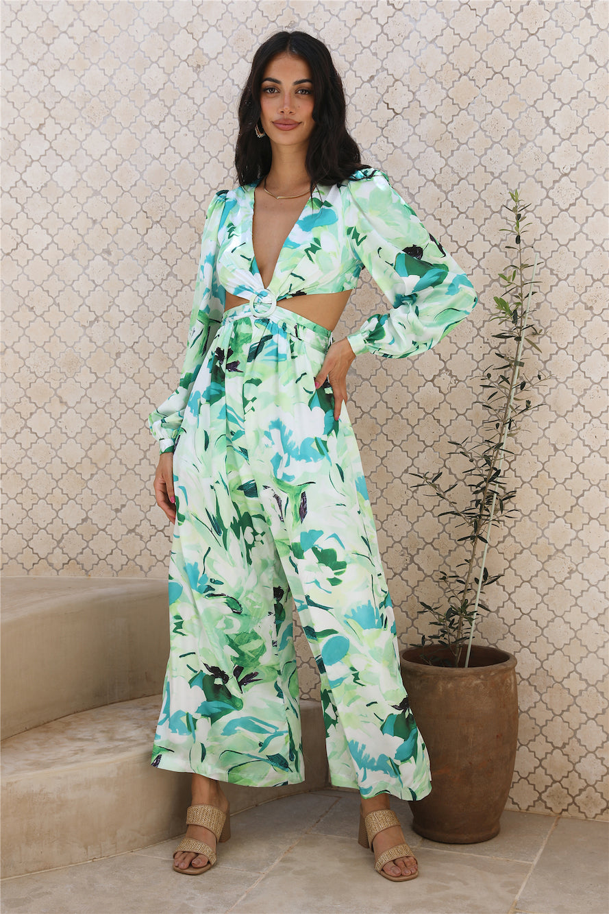 Another Life Jumpsuit Green-Roy Dress