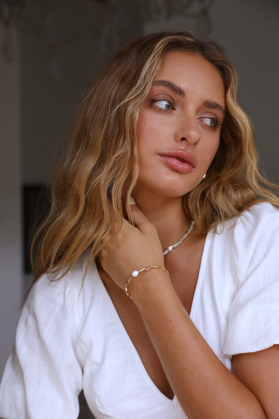 18k Gold Plated Night View Bracelet-Roy Dress