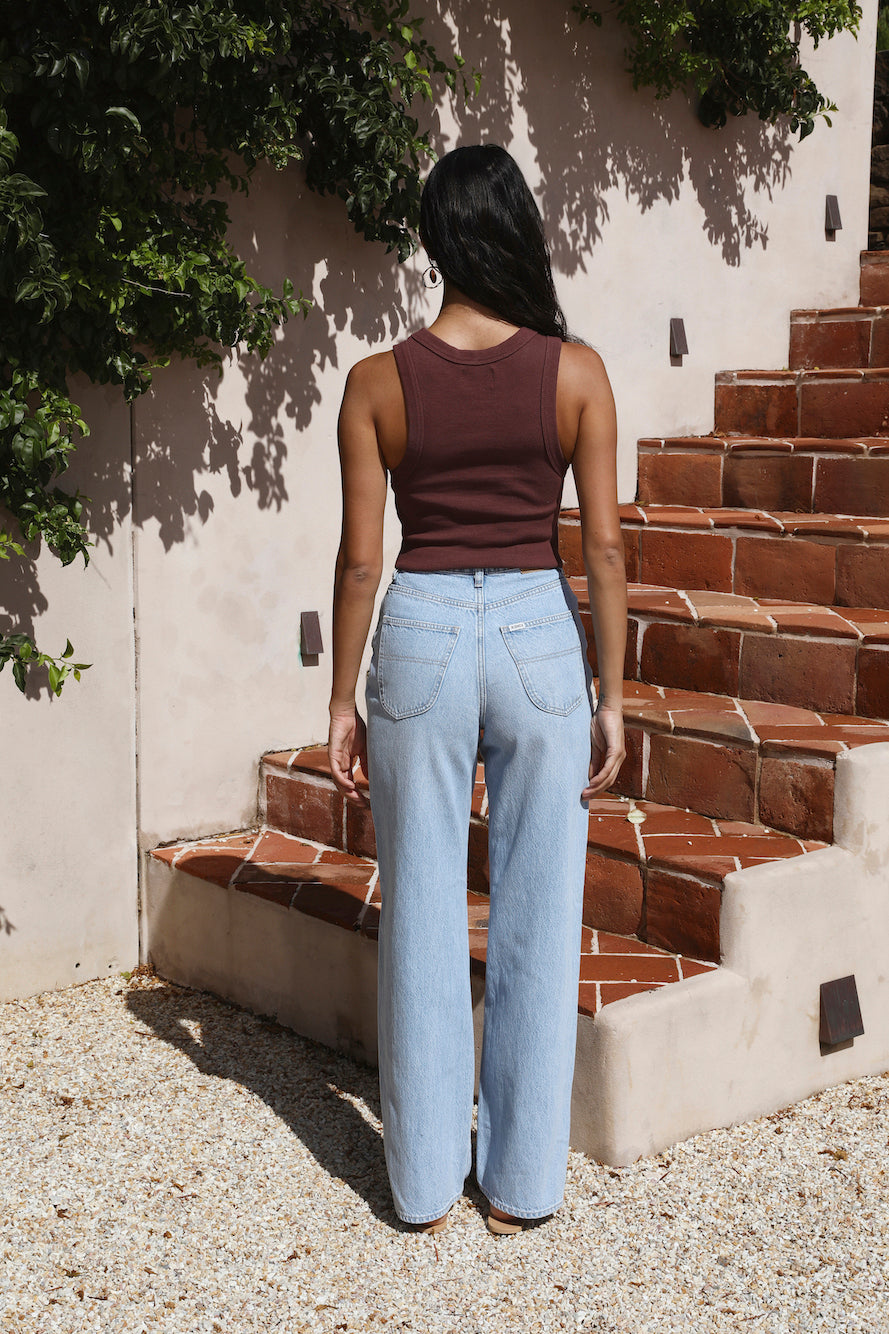 ABRAND A Heather Singlet Coffee-Roy Dress