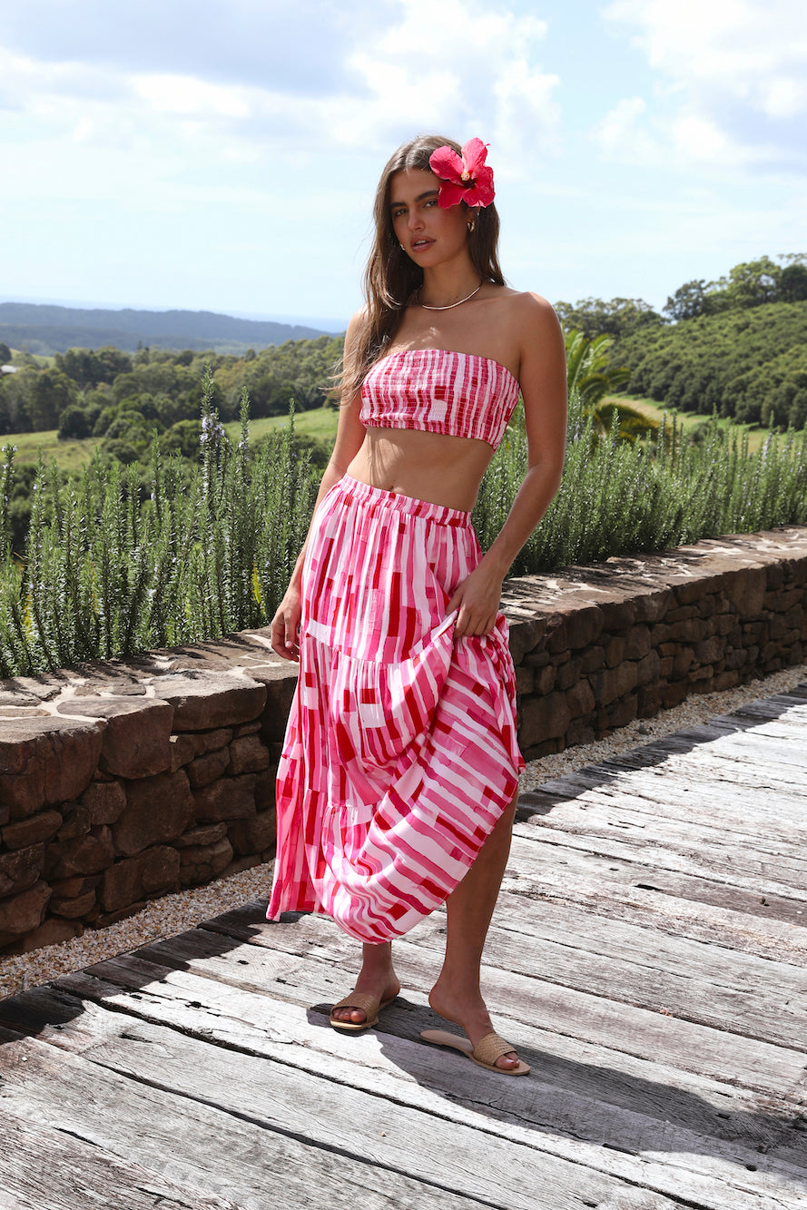Platonic Maxi Skirt Pink-Roy Dress