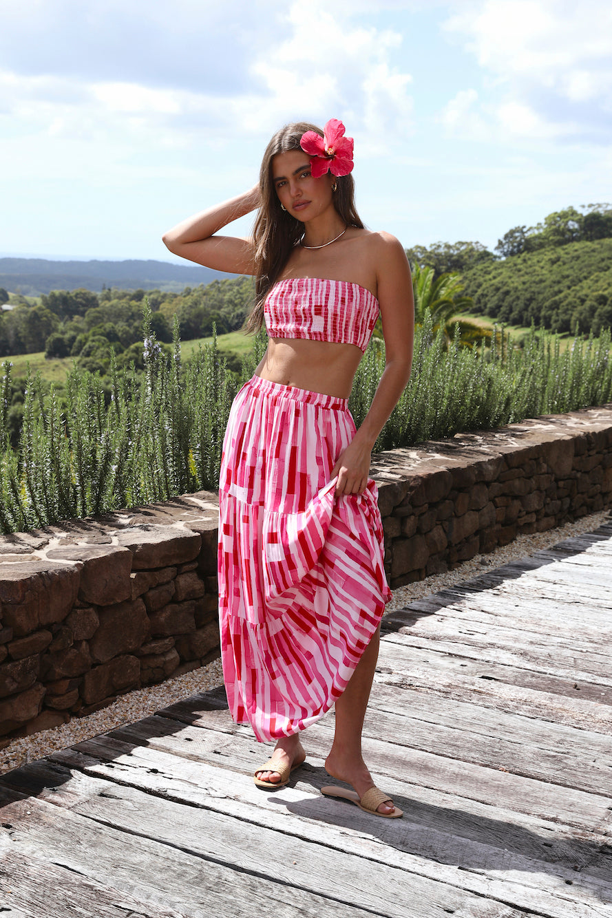 Platonic Maxi Skirt Pink-Roy Dress