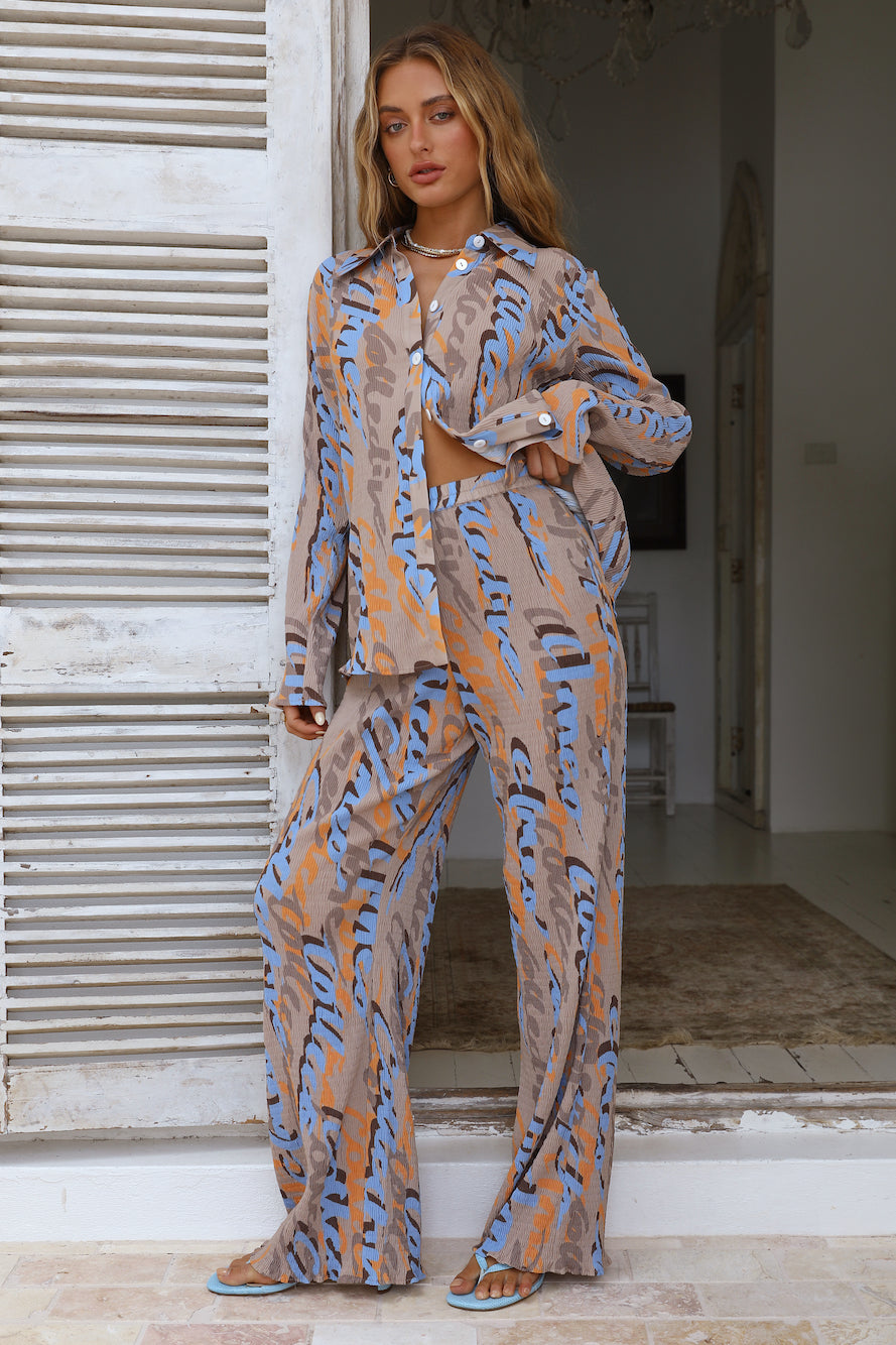 C/MEO COLLECTIVE Mine Still Shirt Graffiti-Roy Dress