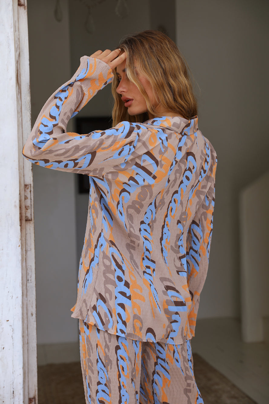 C/MEO COLLECTIVE Mine Still Shirt Graffiti-Roy Dress