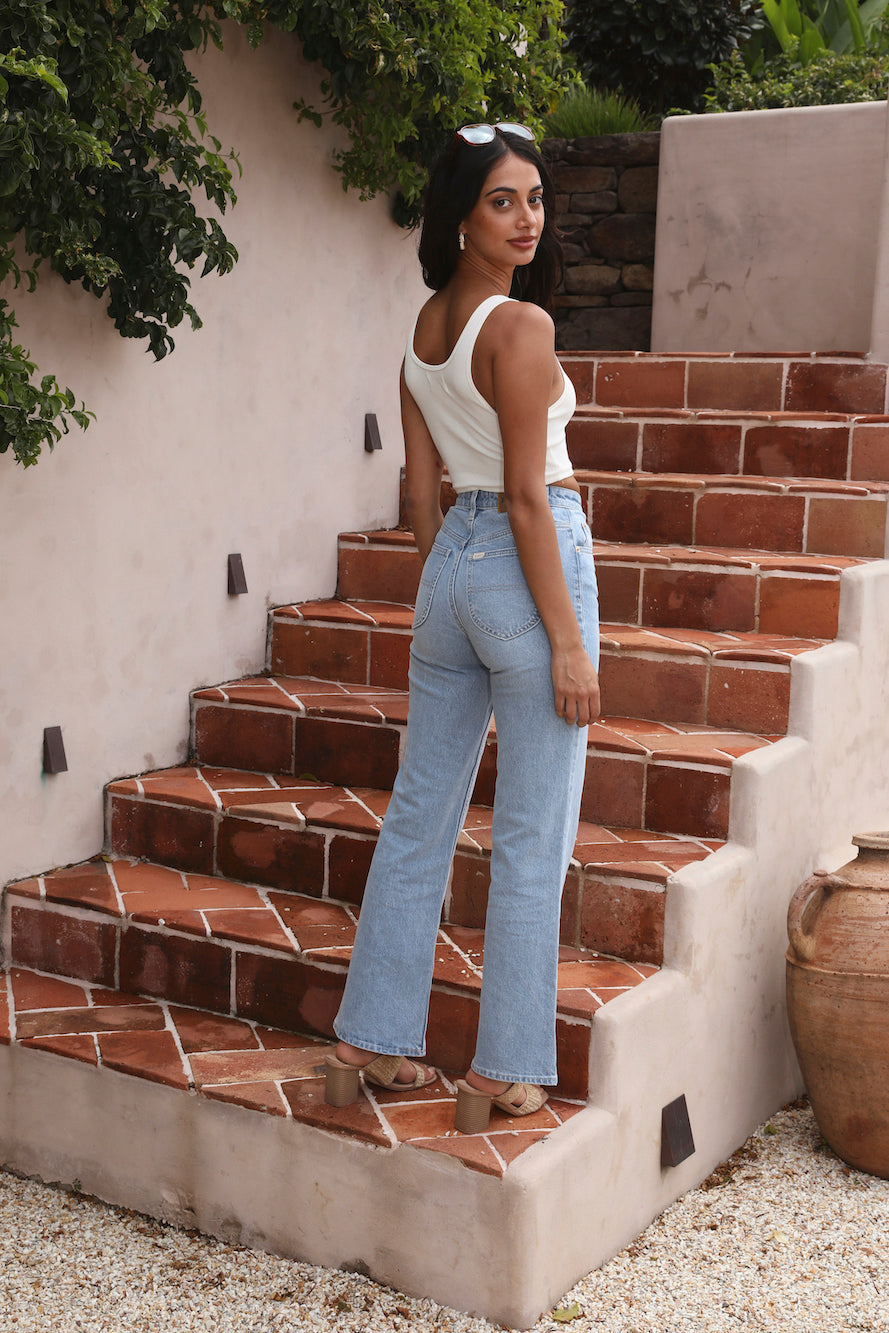 RIDERS BY LEE Hi Flare Jean Summertime Blue-Roy Dress