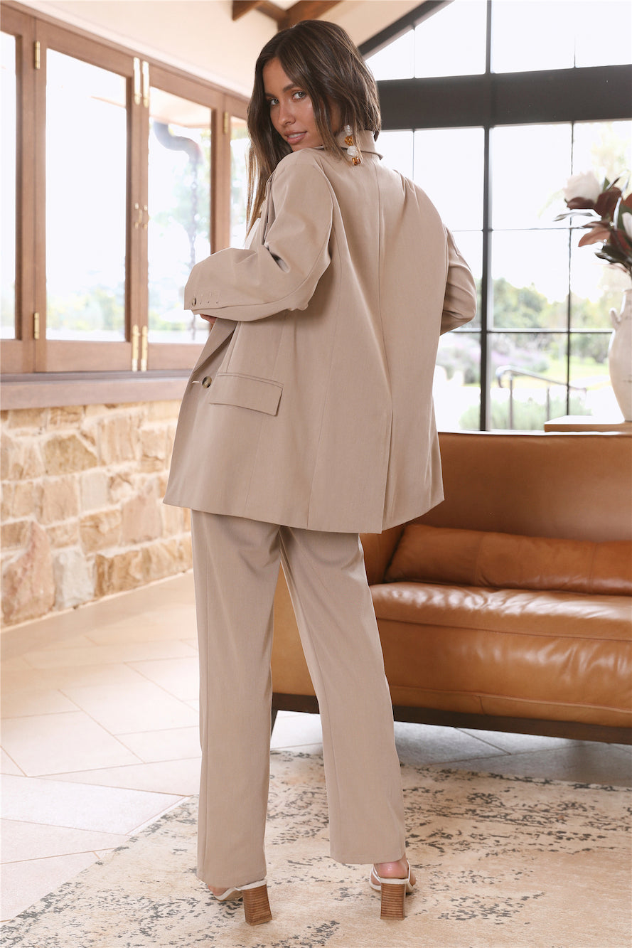 Luminary Ode Blazer Brown-Roy Dress