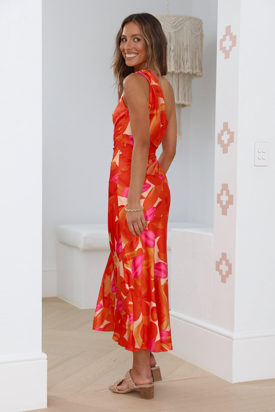 Save Me A Dance Maxi Dress Orange-Roy Dress