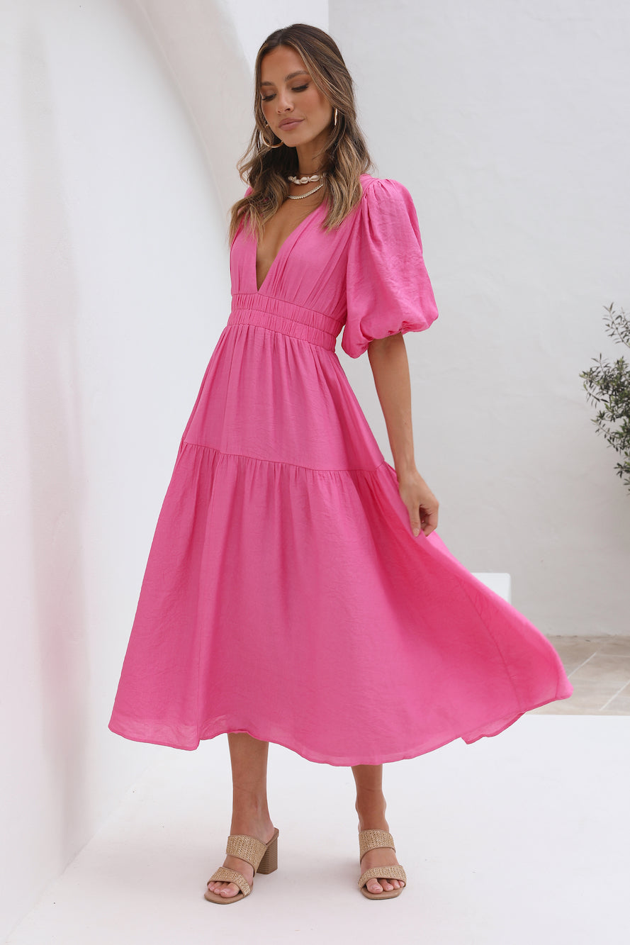 Bed Of Flowers Maxi Dress Pink-Roy Dress