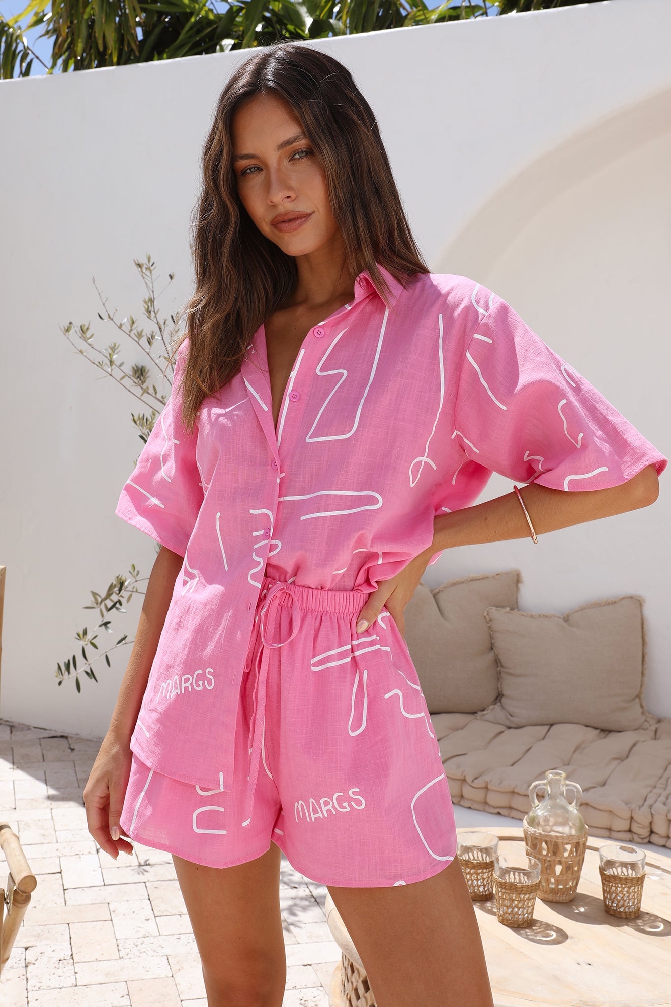 Drinks On Me Set Pink-Roy Dress