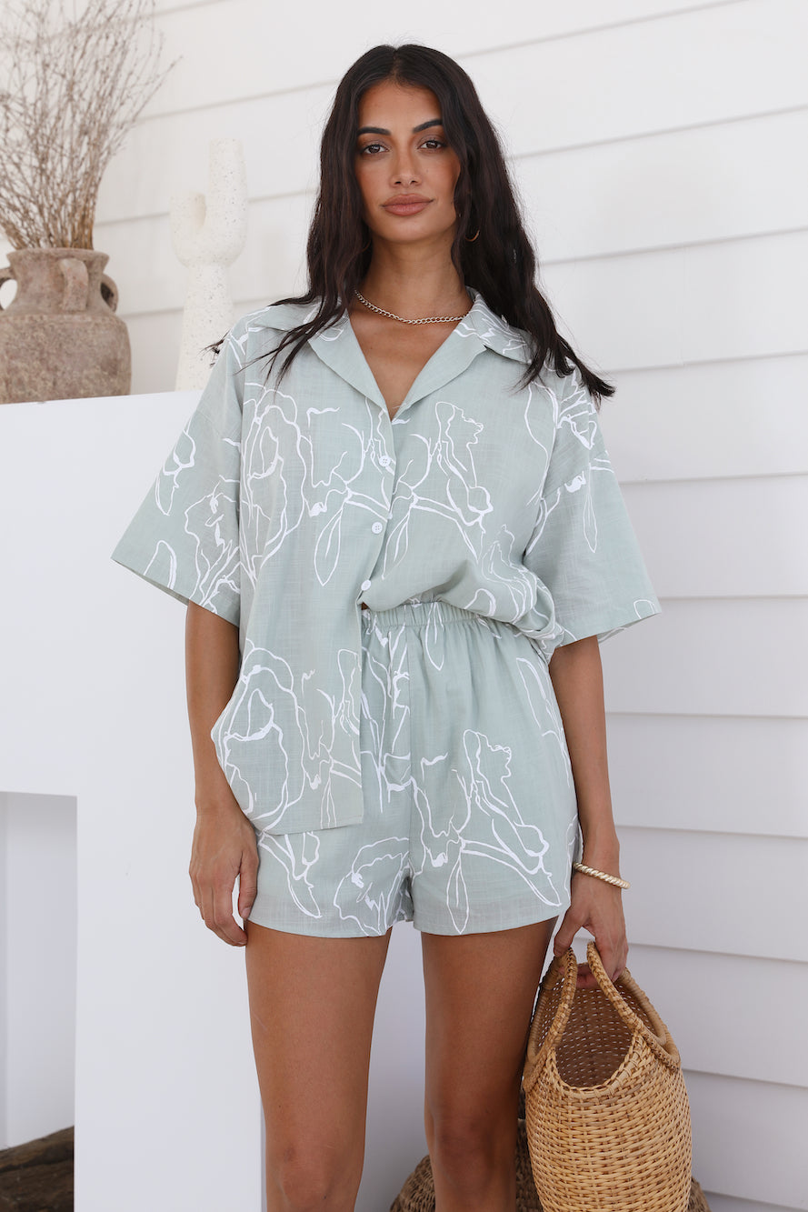 When In Milan Set Green-Roy Dress