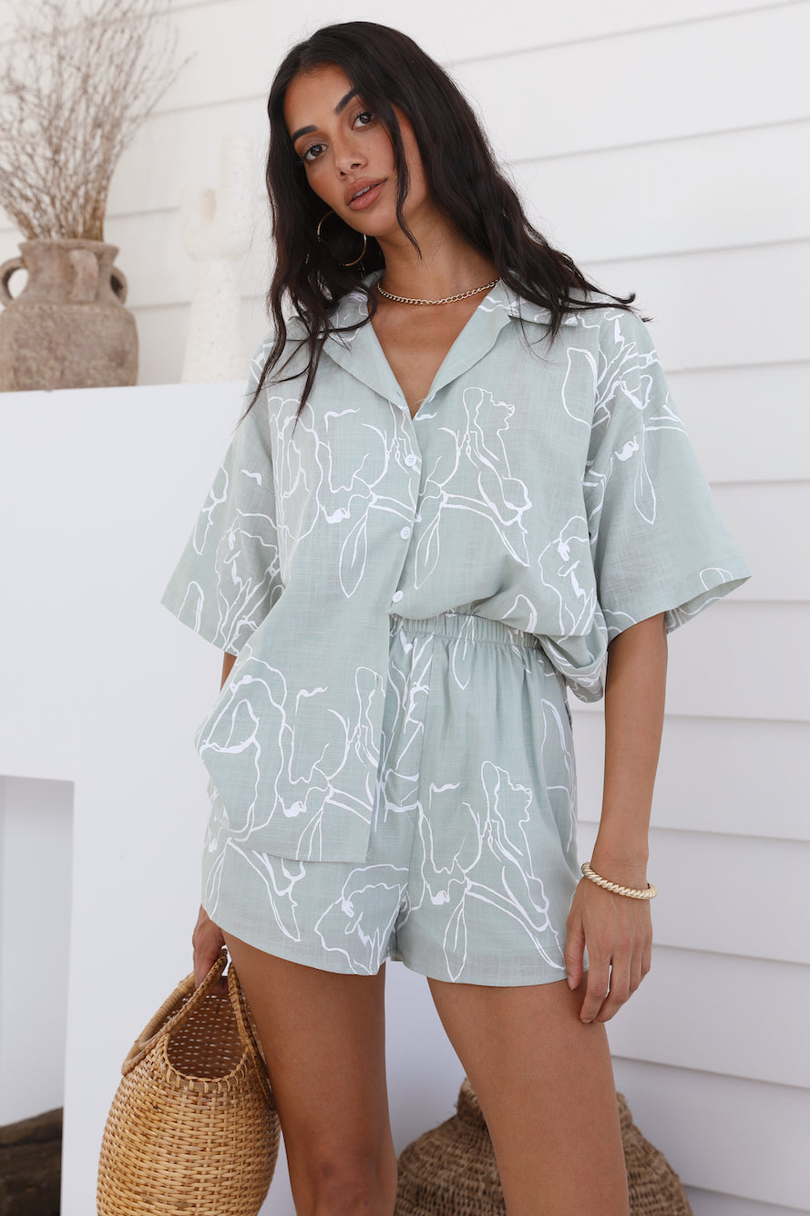 When In Milan Set Green-Roy Dress